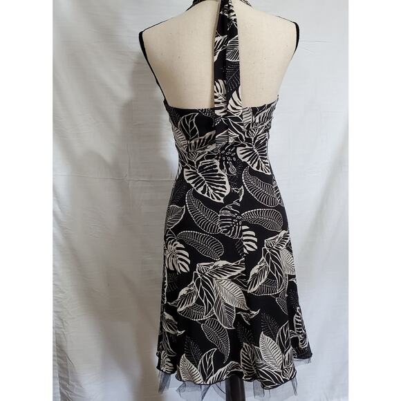 Jodi Kristopher Black & Cream Halter Dress S NWT - Picture 2 of 9